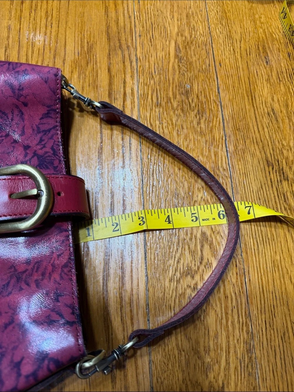 Patricia Nash Irving Leather Satchel rose print purse. Crossbody strap missing